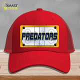 PREDATORS Graphic Novelty License Plate Hat HAT-MLP-14672 Mesh Red