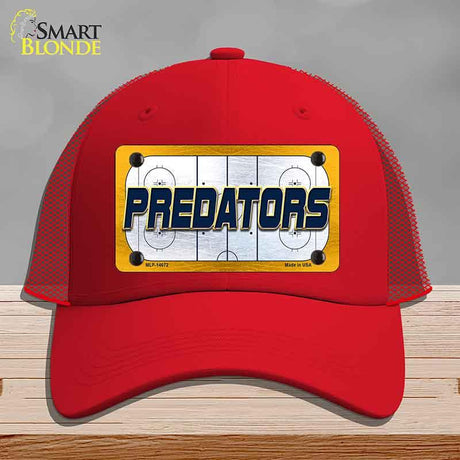 PREDATORS Graphic Novelty License Plate Hat HAT-MLP-14672 Mesh Red