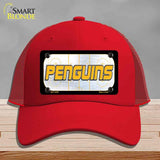 PENGUINS Graphic Novelty License Plate Hat HAT-MLP-14678 Mesh Red