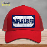 MAPLE LEAFS Graphic Novelty License Plate Hat HAT-MLP-14683 Mesh Red