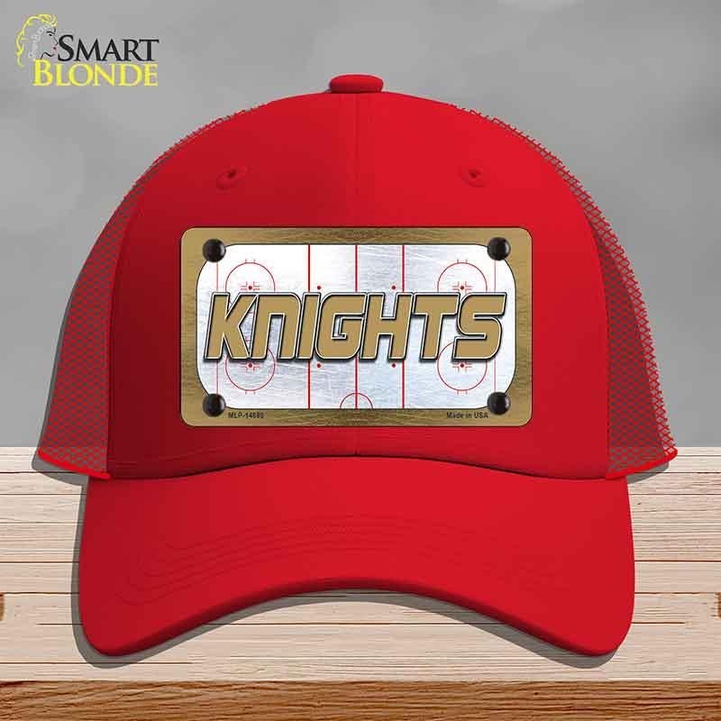 KNIGHTS Graphic Novelty License Plate Hat HAT-MLP-14686 Mesh Red