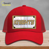KNIGHTS Graphic Novelty License Plate Hat HAT-MLP-14686 Mesh Red