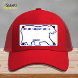 Nunavut Novelty License Plate Hat Mesh / Red