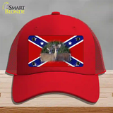 Rebel Deer Novelty License Plate Hat Mesh / Red