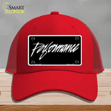 Performance Novelty License Plate Hat Mesh / Red
