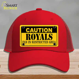 Caution Royals Fan Novelty License Plate Hat Mesh / Red