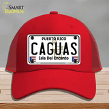 Caguas Novelty License Plate Hat Mesh / Red
