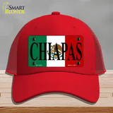 Chiapas Novelty License Plate Hat Mesh / Red