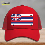 Hawaii Flag State Flag Novelty License Plate Hat Mesh / Red