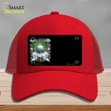 Golf Banner Offset Novelty License Plate Hat Mesh / Red