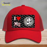I Love My Australian Shepherd Novelty License Plate Hat Mesh / Red