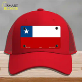 Chile Flag Novelty License Plate Hat Mesh / Red