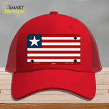Liberia Flag Novelty License Plate Hat Mesh / Red