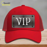 VIP Novelty License Plate Hat Mesh / Red
