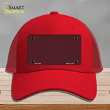 Burgundy Novelty License Plate Hat Mesh / Red