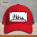 The Gun Family Novelty License Plate Hat Mesh / Red