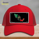 Mexico Outline Novelty License Plate Hat Mesh / Red