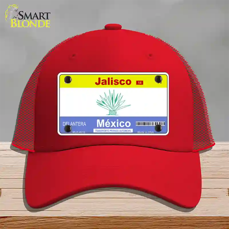 Jalisco Mexico Blank Novelty License Plate Hat Mesh / Red