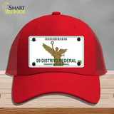 Distrito Federal Mexico Blank Novelty License Plate Hat Mesh / Red