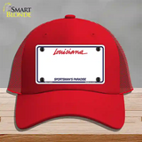 Louisiana Sportsman Blank Plate Novelty License Plate Hat Mesh / Red