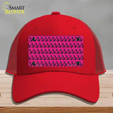 Pink Black Anchor Novelty License Plate Hat Mesh / Red