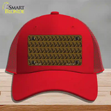Brown Black Anchor Novelty License Plate Hat Mesh / Red