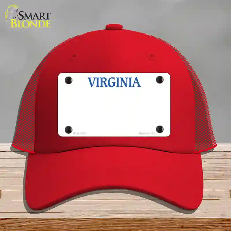 Virginia Old Dominion Blank Novelty License Plate Hat Mesh / Red