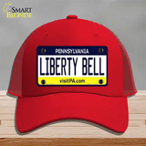 Liberty Bell Pennsylvania State Novelty License Plate Hat Mesh / Red