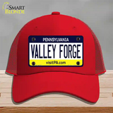 Valley Forge Pennsylvania State Novelty License Plate Hat Mesh / Red