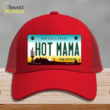 Arizona Hot Mama Novelty License Plate Hat Mesh / Red