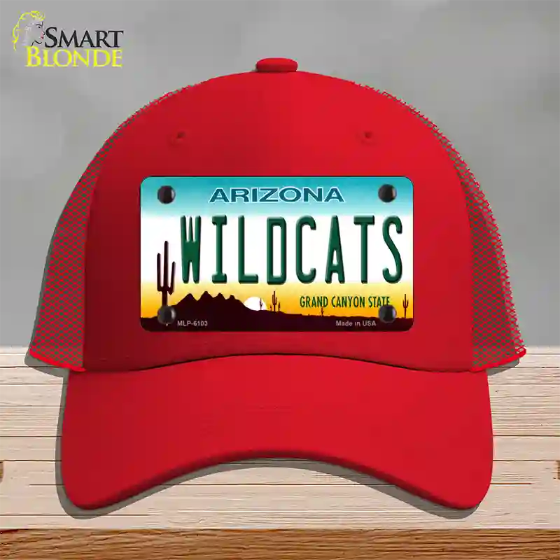 Wildcats Arizona Novelty License Plate Hat Mesh / Red