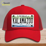 Kalamazoo Novelty License Plate Hat Mesh / Red