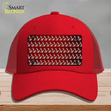Red White Anchor Oil Rubbed Novelty License Plate Hat Mesh / Red