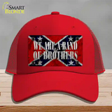 Band Of Brothers Novelty License Plate Hat Mesh / Red