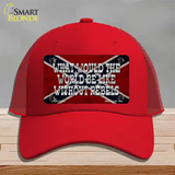 What Would The World Novelty License Plate Hat Mesh / Red