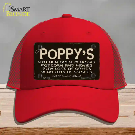 At Poppys Novelty License Plate Hat Mesh / Red