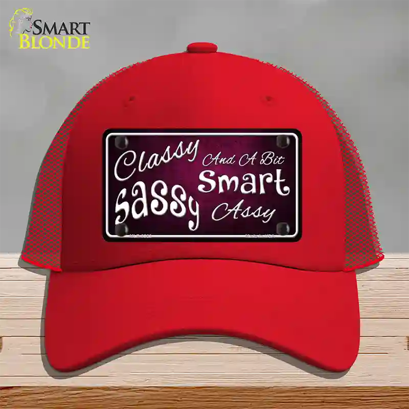 Classy Sassy Novelty License Plate Hat Mesh / Red