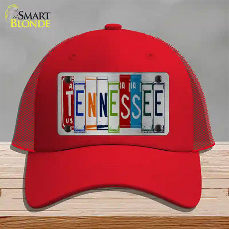 Tennessee License Plate Art Novelty License Plate Hat Mesh / Red