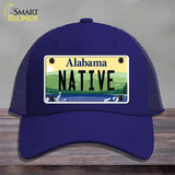 Native Alabama Novelty License Plate Hat Mesh / Royal Blue