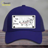 Take The Journey Novelty License Plate Hat Mesh / Royal Blue