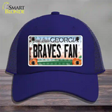 Braves Fan Georgia Novelty License Plate Hat Mesh / Royal Blue