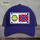 Confederate Flag Tennessee Seal Novelty License Plate Hat Mesh / Royal Blue