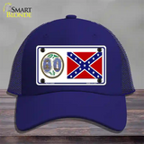 Confederate Flag South Carolina Seal Novelty License Plate Hat Mesh / Royal Blue