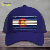 Colorado Corrugated Flag Novelty License Plate Hat Mesh Royal Blue