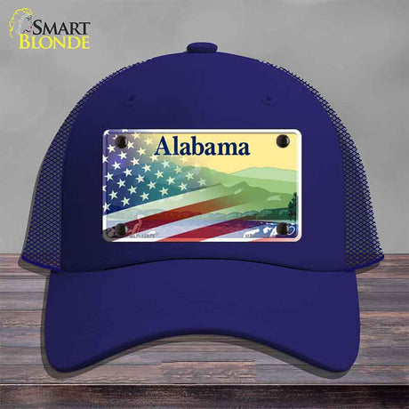Alabama with American Flag Novelty License Plate Hat HAT-MLP-12475