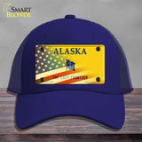 Alaska with American Flag Novelty License Plate Hat HAT-MLP-12477