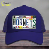 Hornets Strip Art Novelty License Plate Hat Tag Mesh Royal Blue