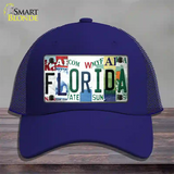 Florida Strip Art Novelty License Plate Hat Tag Mesh Royal Blue