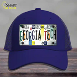 Georgia Tech Strip Art Novelty License Plate Hat Tag Mesh Royal Blue