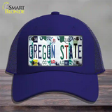 Oregon State Strip Art Novelty License Plate Hat Tag Mesh Royal Blue